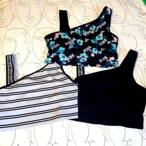 Pink Sport bras 3 pieces all size L